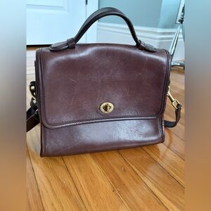 Vintage Coach Court Bag Classic Brown